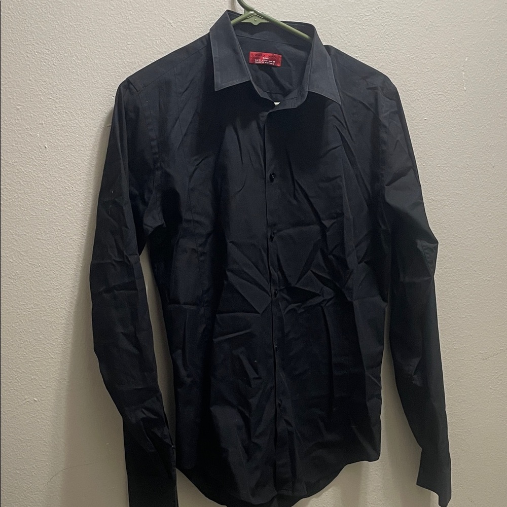 Zara Men's Black Dress Shirt